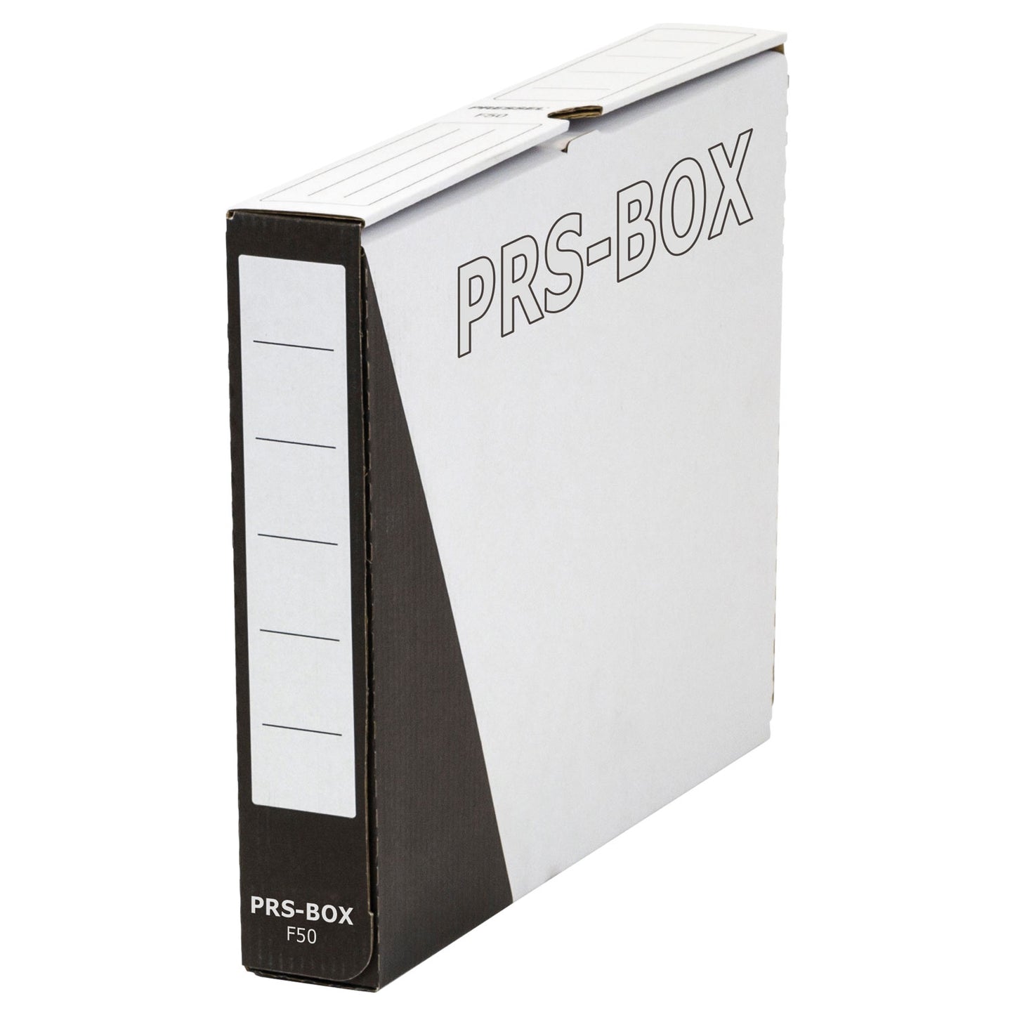 PRS Ablagebox F50, Schwarz/weiß, 50mm, 30 Stück