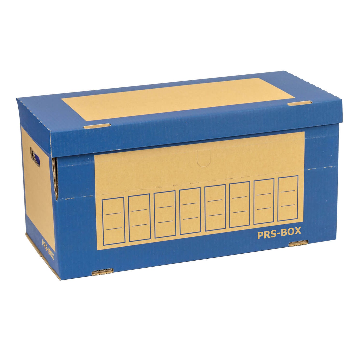 PRS Ordner Archiv-Box für 8 Ordner, Natur/Blau, 10 Stück