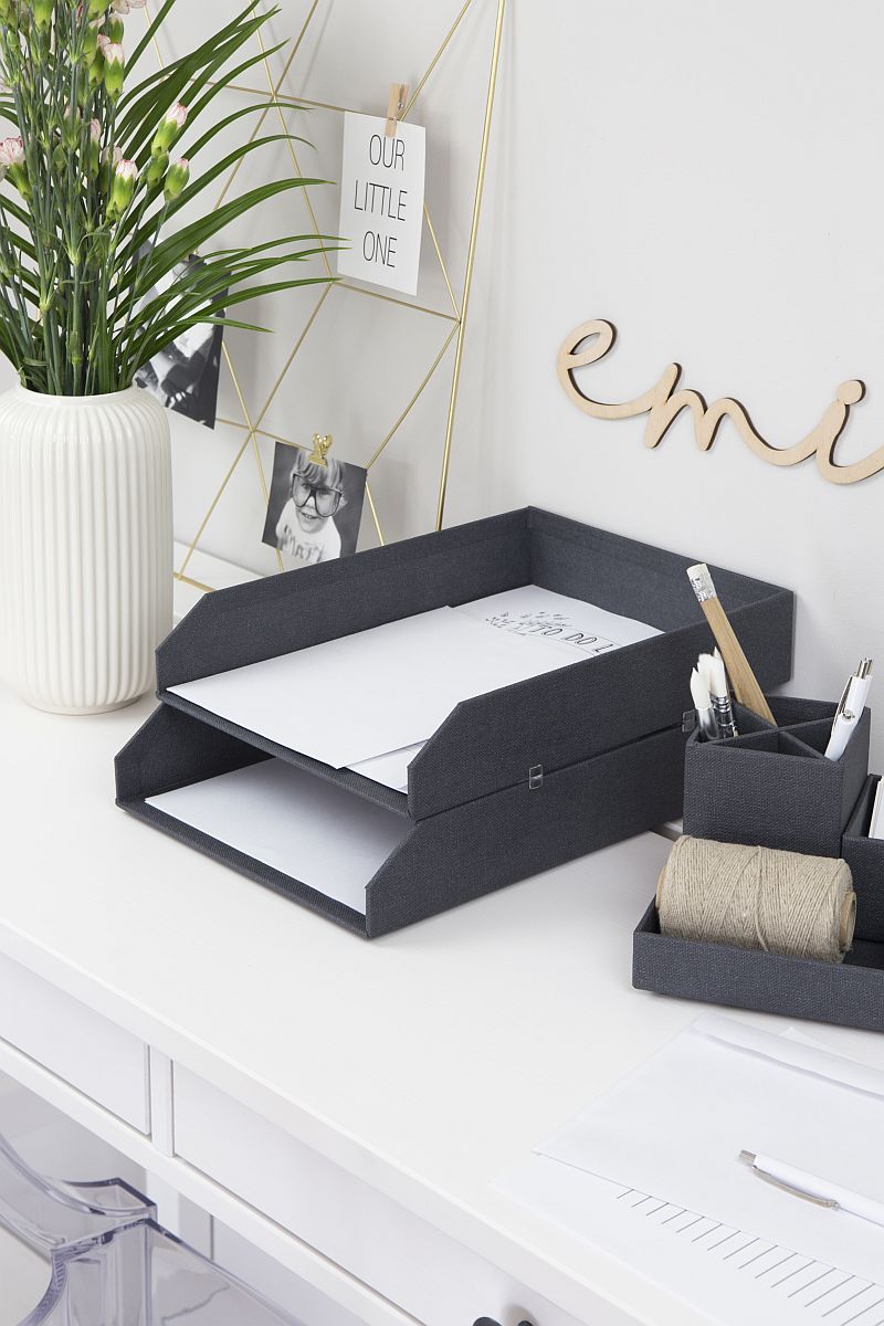 BIGSO Postfächer HAKAN, für A4, Schwarz, 2 Stück - Ab Mitte Dezember erhältlich