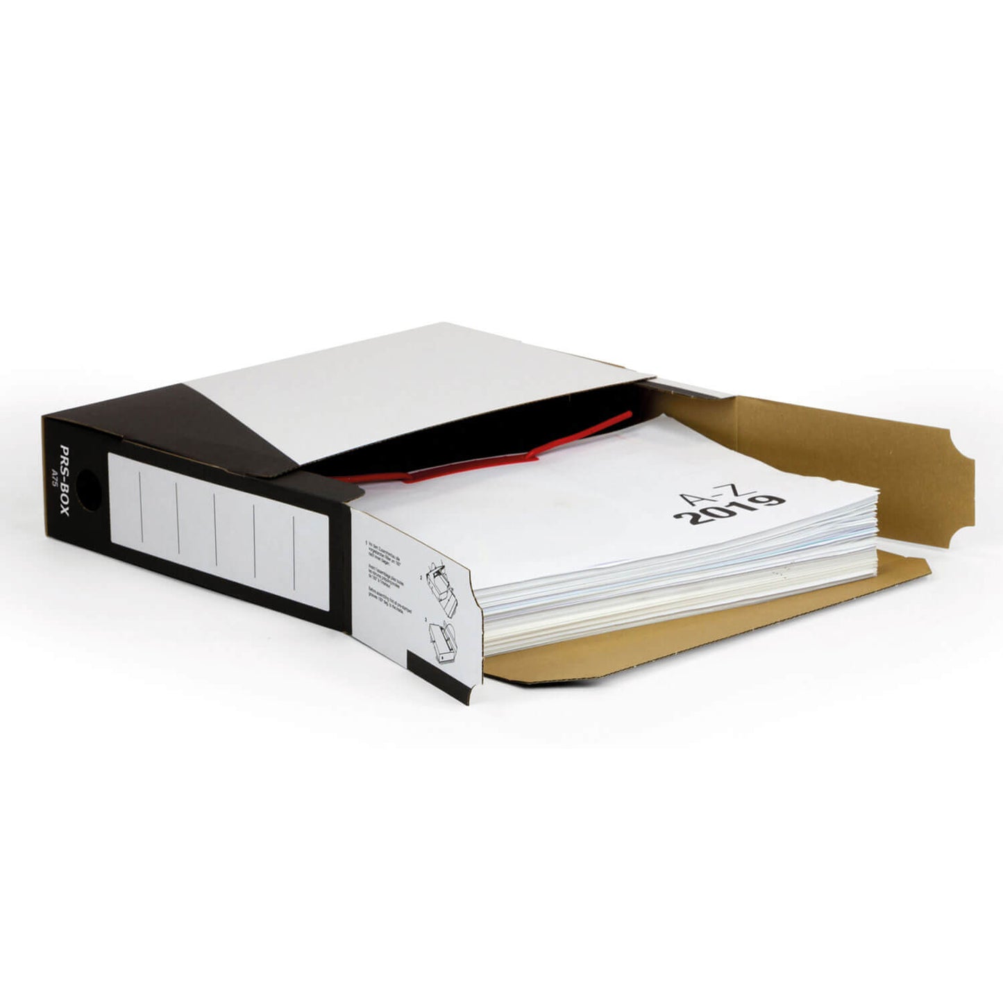 PRS Archivbox A75, Weiß/Schwarz, 75mm, 20 Stück