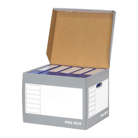 PRS Deckelbox Weiß/Grau, 10 Stück
