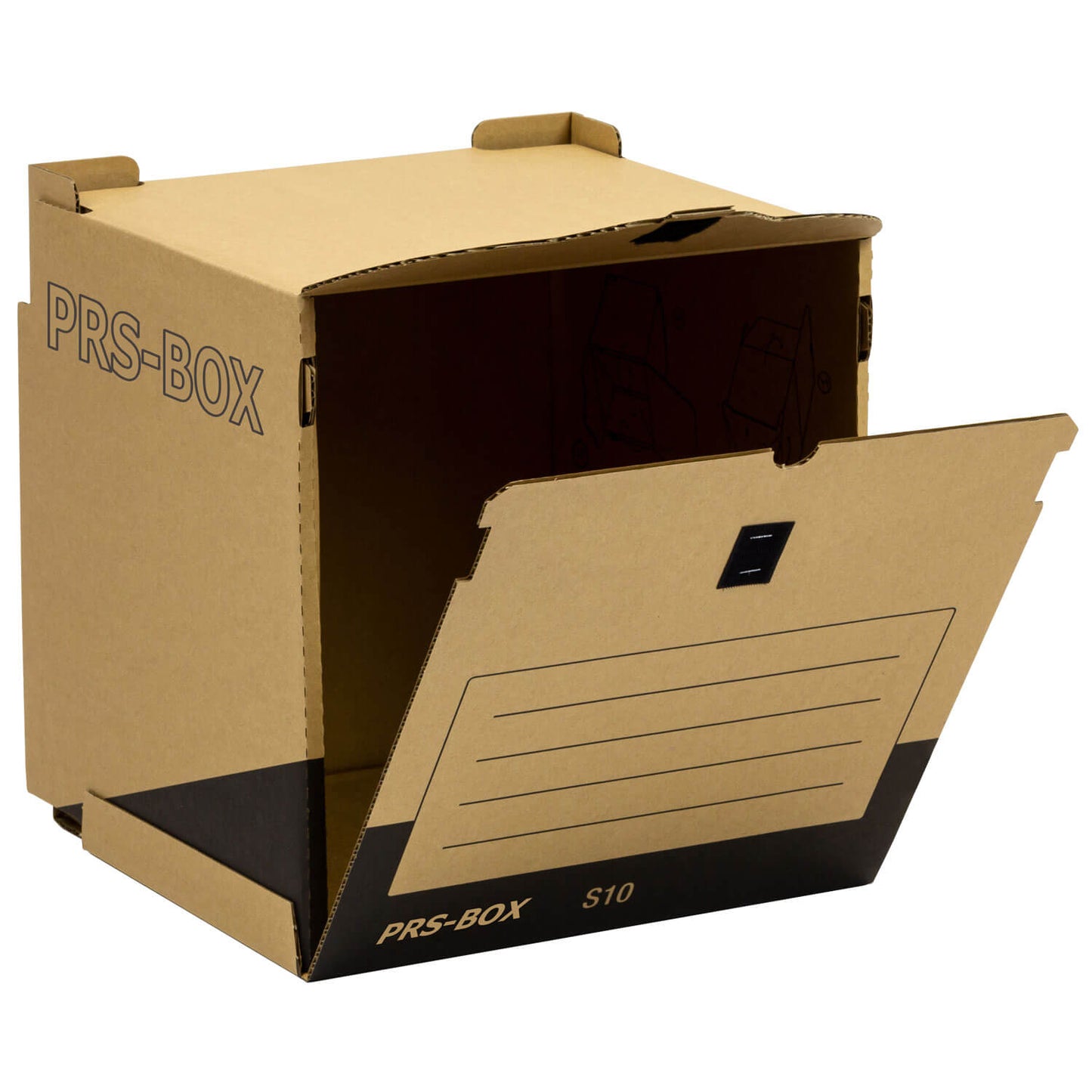 PRS Sammelbehälter S10, Natur/Schwarz, 10 Stück (Vorher PRESSEL)