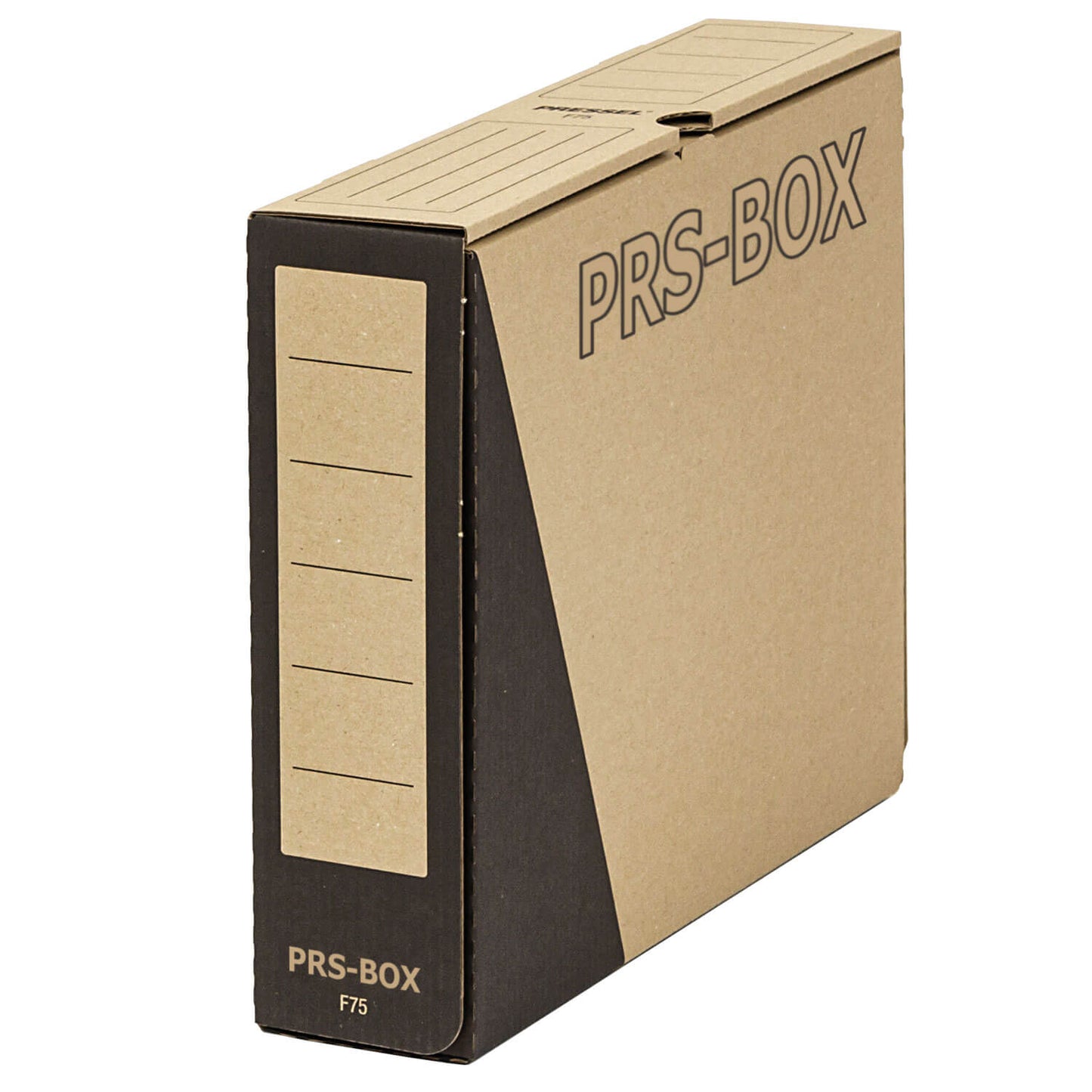 PRS Ablagebox F75, Natur/Schwarz, 75mm, 20 Stück