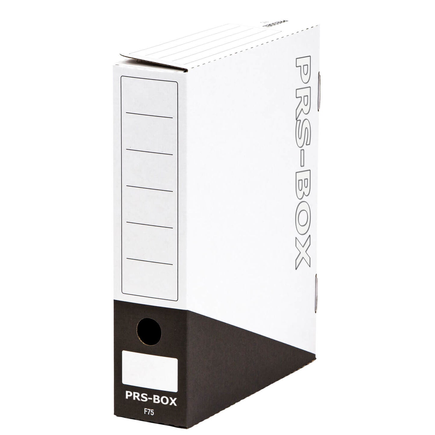 PRS Ablagebox F75, Weiß/Schwarz, 75mm, 20 Stück