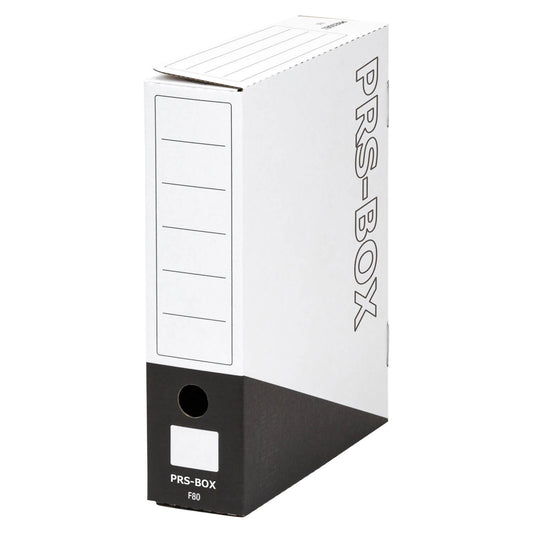 PRS Ablagebox F80, Weiß/Schwarz, 80mm, 20 Stück