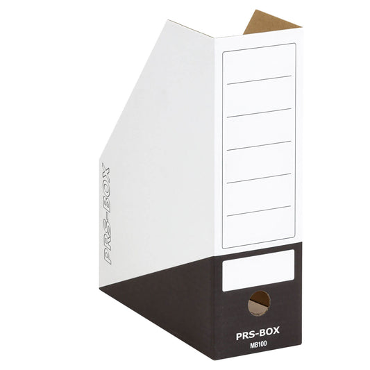 PRS Magazine-Box MB100 für A4, Weiß/Schwarz, 100 mm, 20 Stück