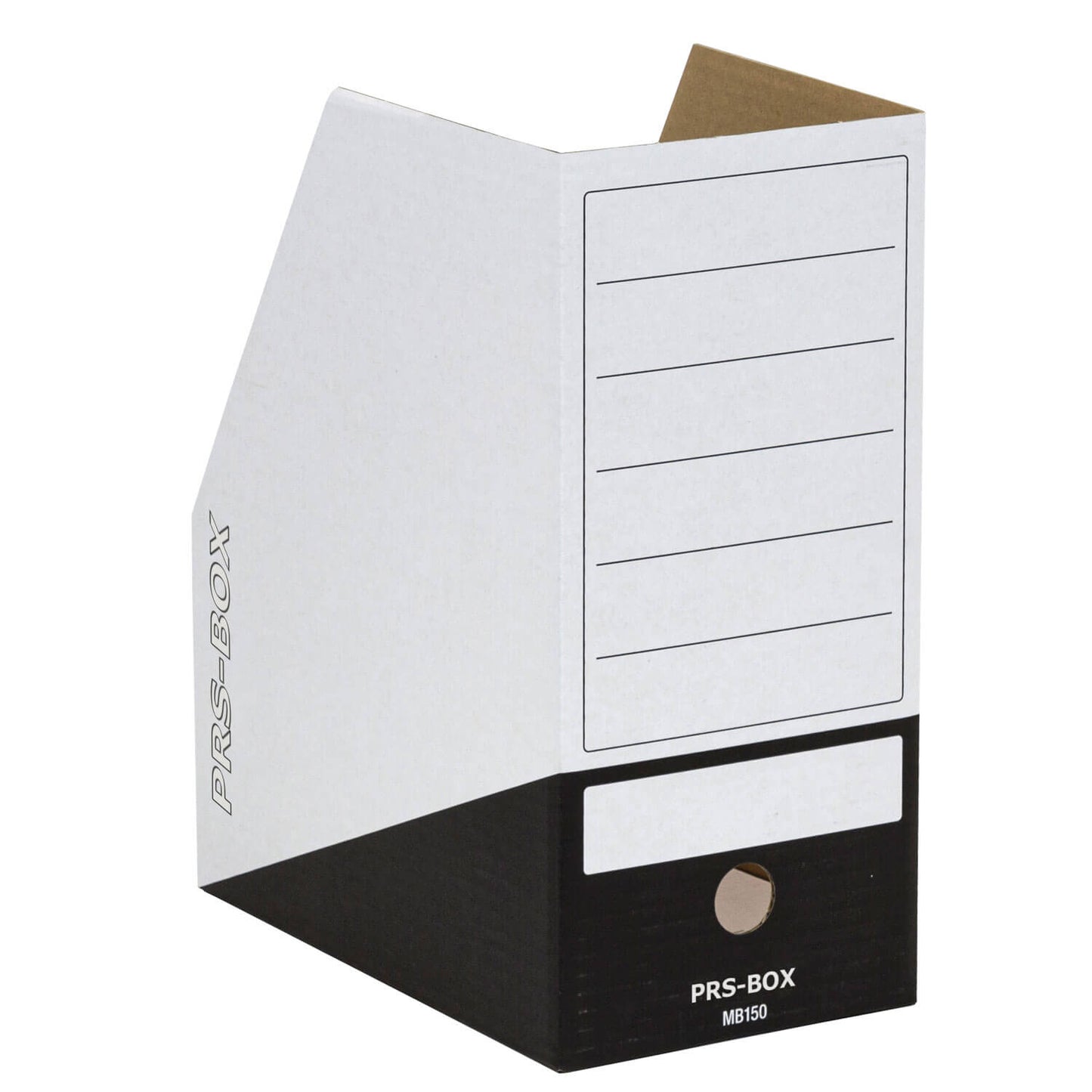 PRS Magazine-Box MB150 für A4, Weiß/Schwarz, 150 mm, 20 Stück