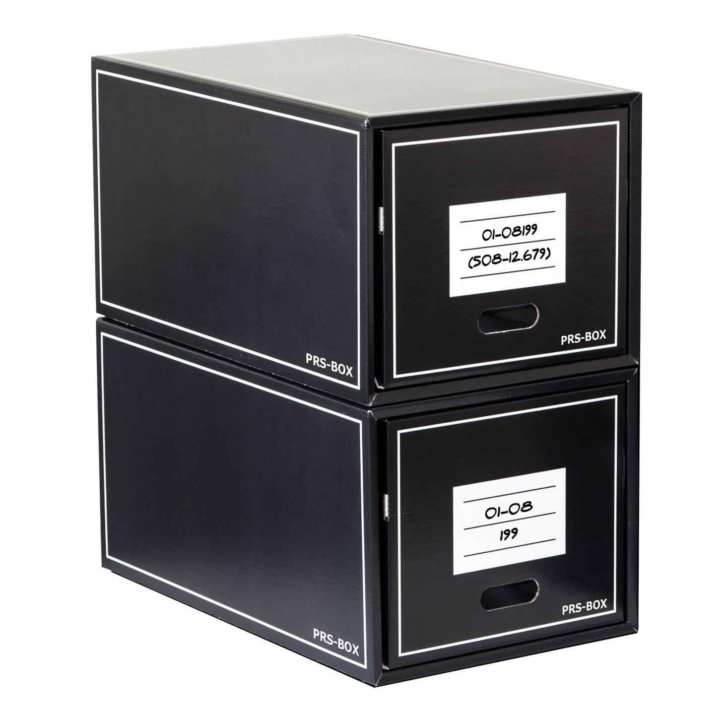 PRS Multiladenbox für Ordner und Archivboxen, Schwarz, 2 Stück