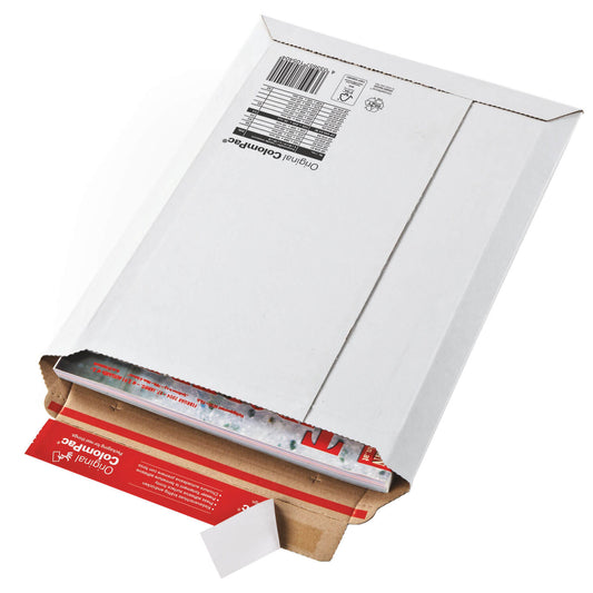 ColomPac extrem starke Versandtasche aus Wellpappe, weiß, 235 x 340 x -35mm, 100 Stück