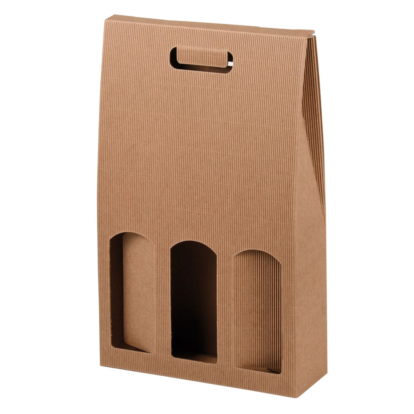 PRS-EP Flaschenkarton stehend "OpenWave" in 3 Farben für 1-3 Flaschen, 25 Stk./Pkg.