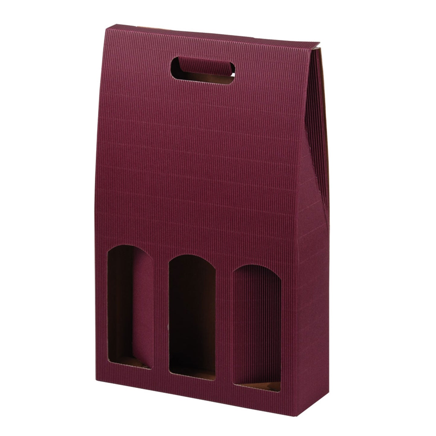 PRS-EP Flaschenkarton stehend "OpenWave" in 3 Farben für 1-3 Flaschen, 25 Stk./Pkg.