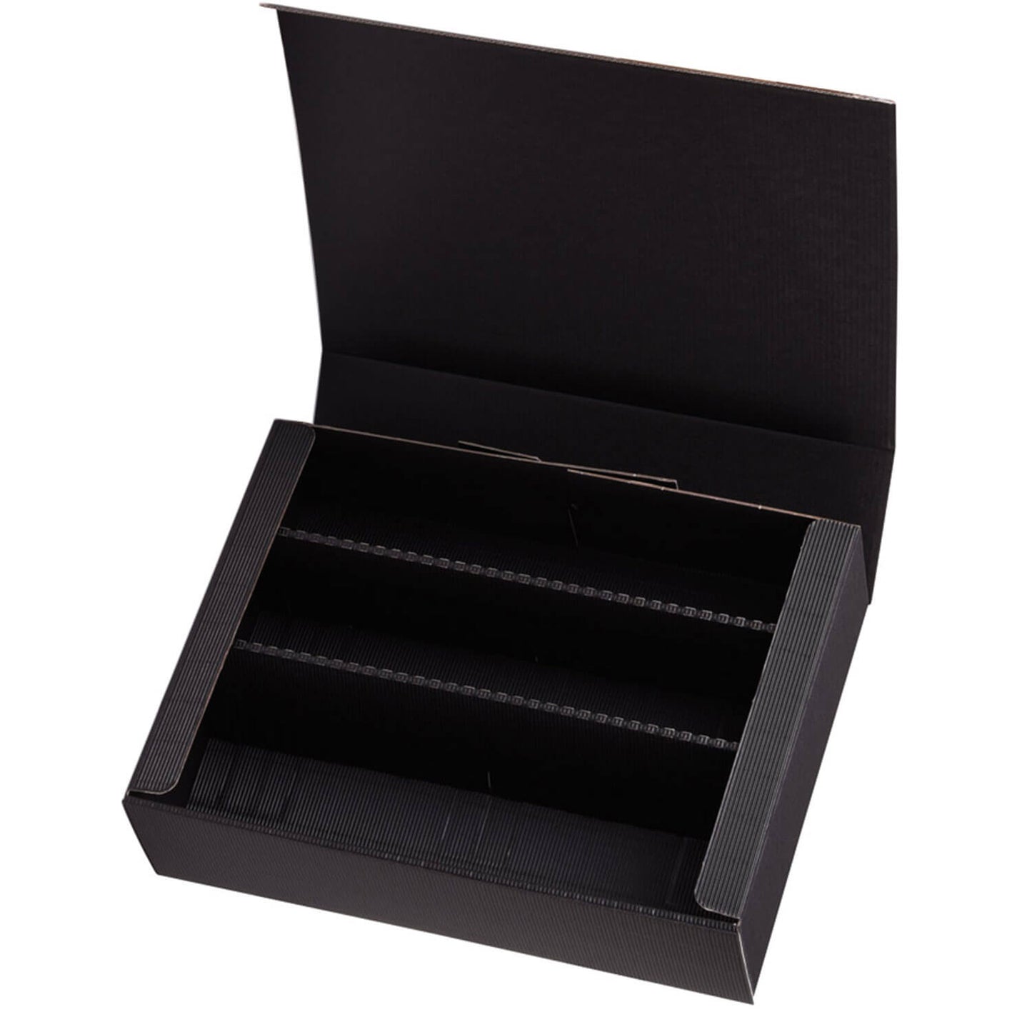 PRS-EP Flascheneinlage für Flaschenklappschachtel im "OpenWave" Design für 3 Flaschen, 4 Farben, 25 Stk./Pkg.