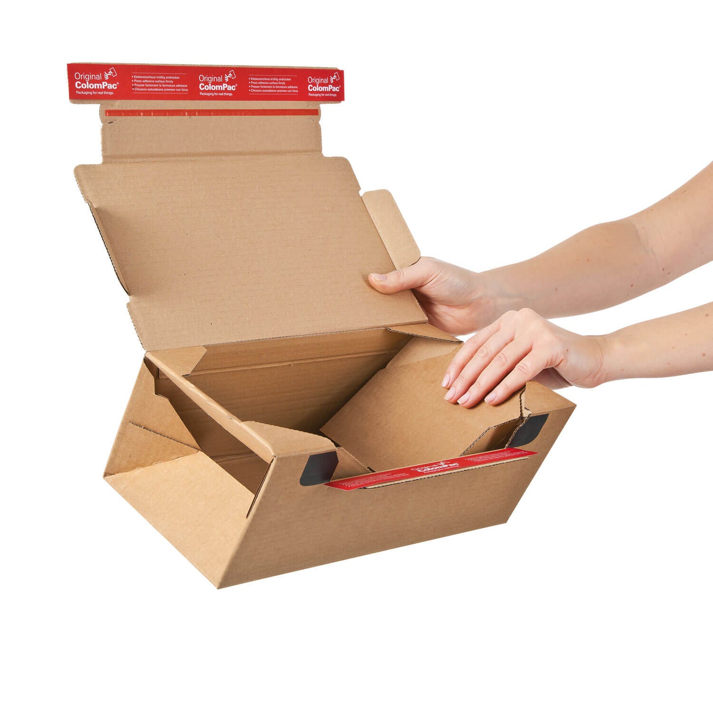 ColomPac Return Box mit Rücksendeverschluss, braun, diverse Formate, 10 Stück/Packung