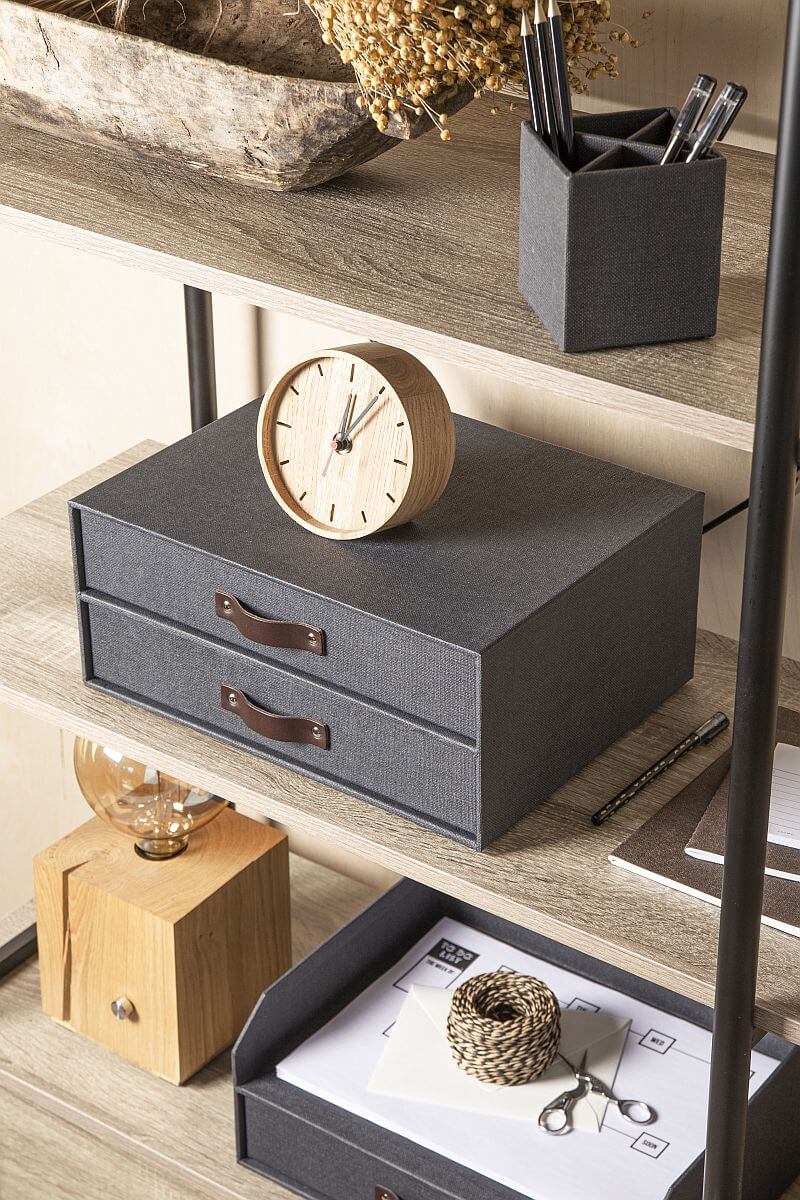 BIGSO Ladenset BIRGER mit 2 Laden, A4, Schwarz, 1 Stück - Ab Mitte Dezember erhältlich