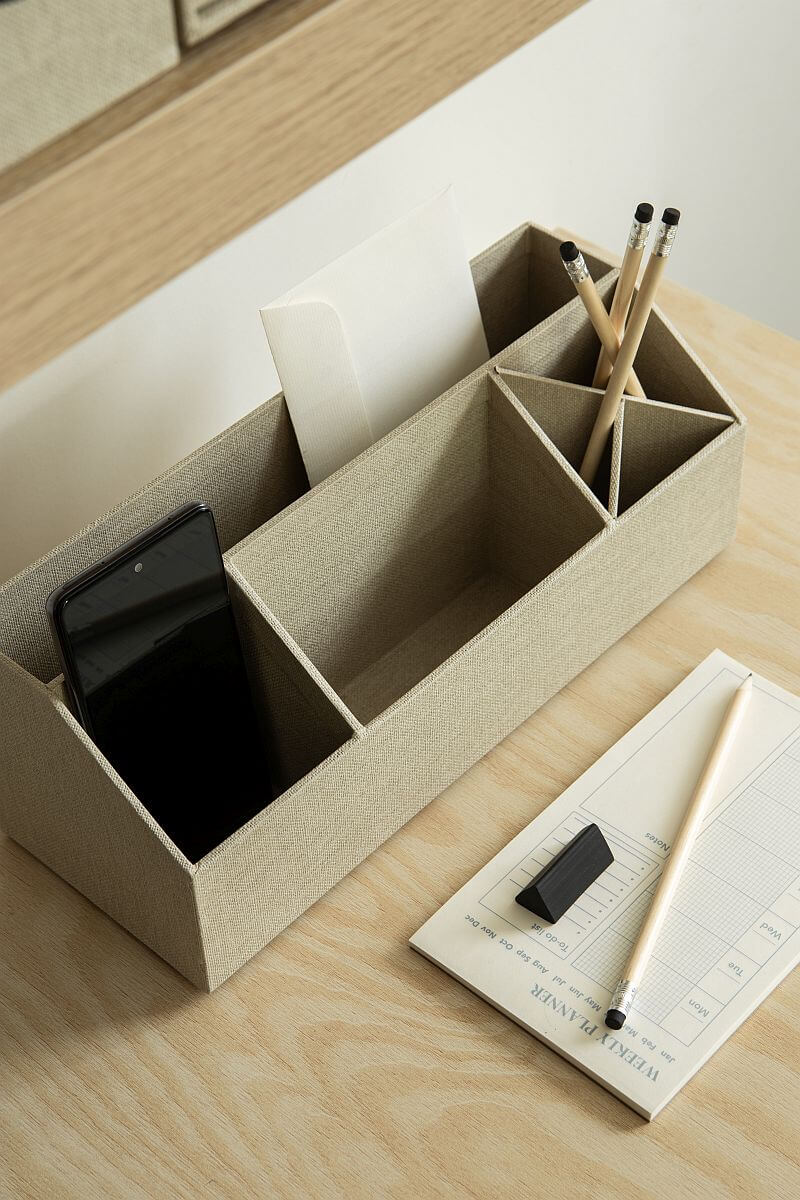 BIGSO Schreibtischorganizer ELISA, Leinen, 1 Stück  - Ab Mitte Dezember erhältlich